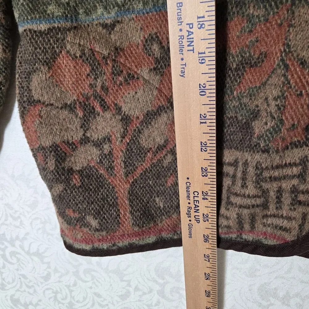Y2K Sonoma Tapestry Cabin Jacket S Cottagecore Rustic Woodland Barn Coat - Picture 13 of 14